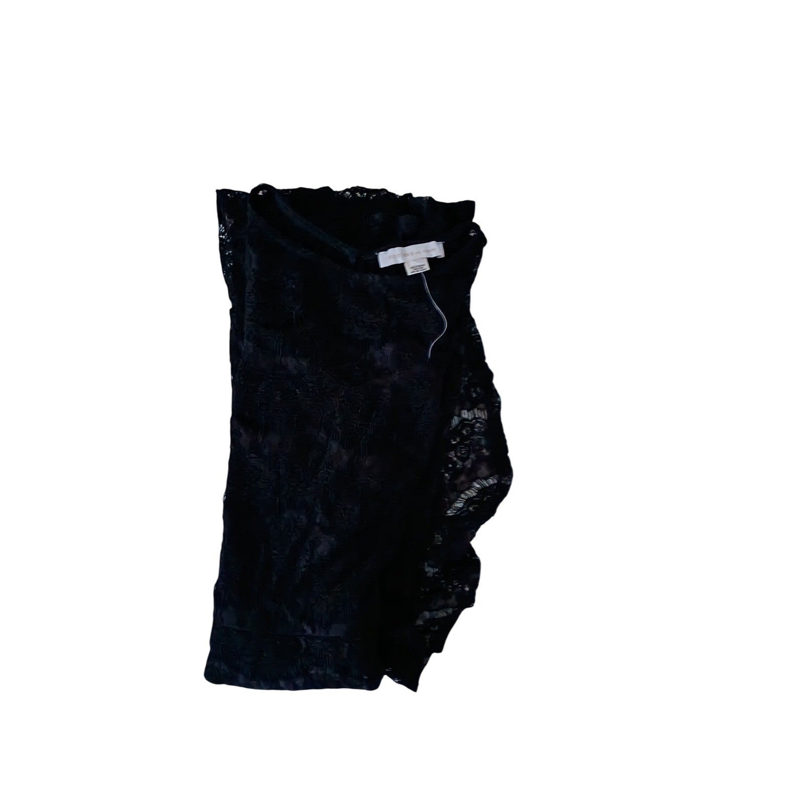 Monteau Black NWOT Coquette Lace Ruffle Sleeve Fit Flare Dress Elegant Feminine