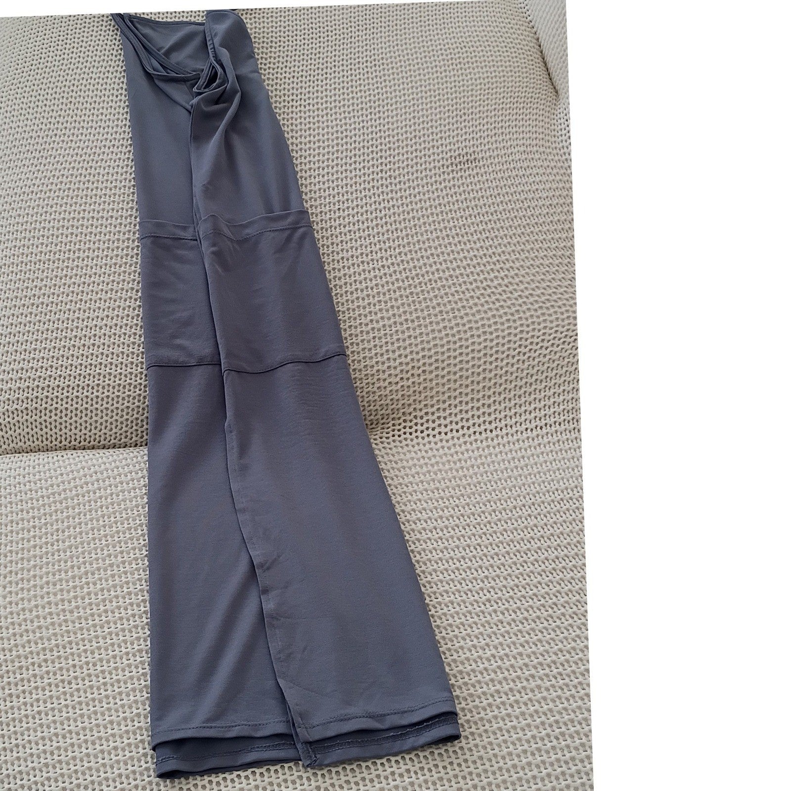 Jolie Gray Slip Midi Dress V Neck Spaghetti Strap Pockets Effortless S