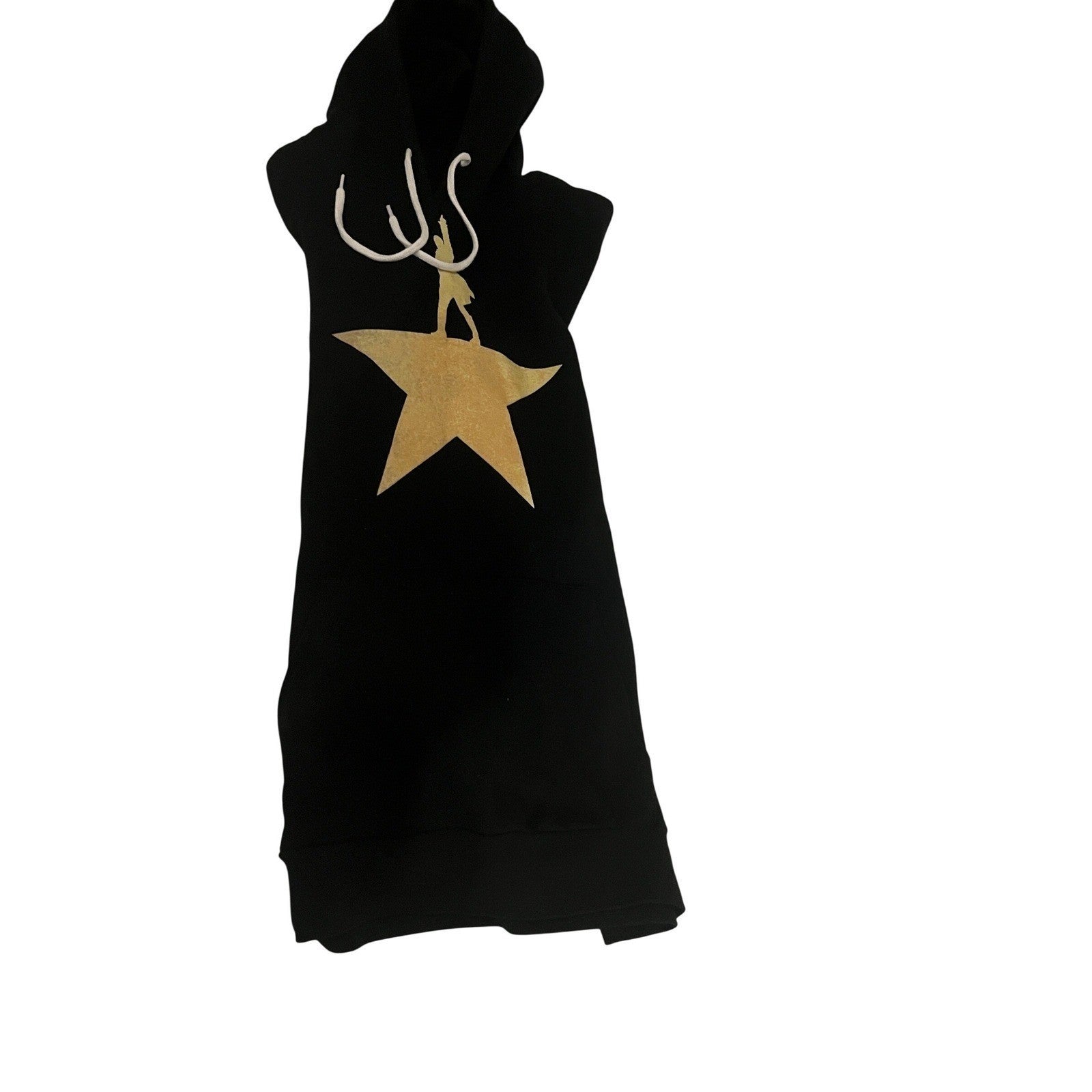 Hamilton NWOT Star Silhouette Hoodie Black Gold Musical Broadway Fan  Size XL
