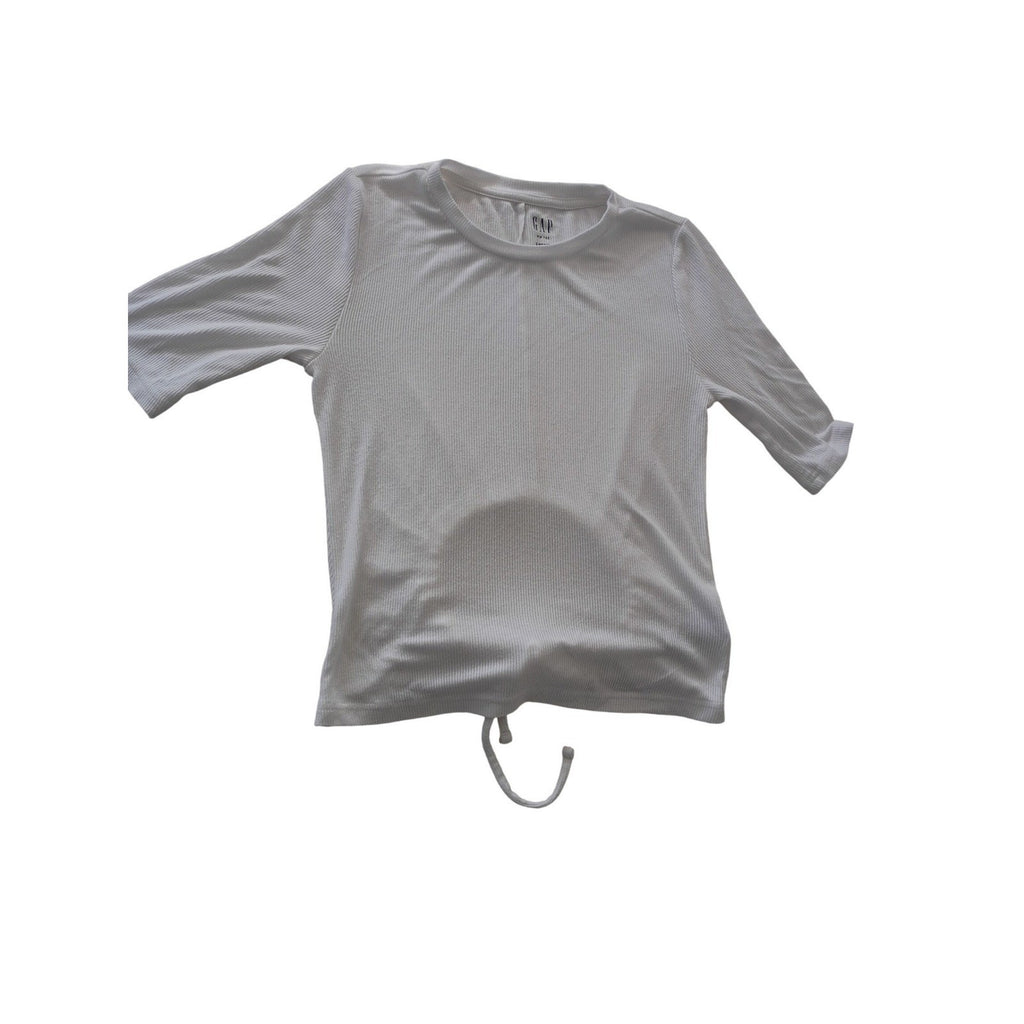 GAP Bundle White Ribbed Open Back Tie Top & Grey Camisole Cami Set S Capsule