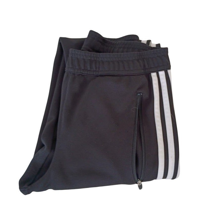 Adidas Tiro Track Pants Black White Striped XS Joggers Ankle Zip Pockets Soccer