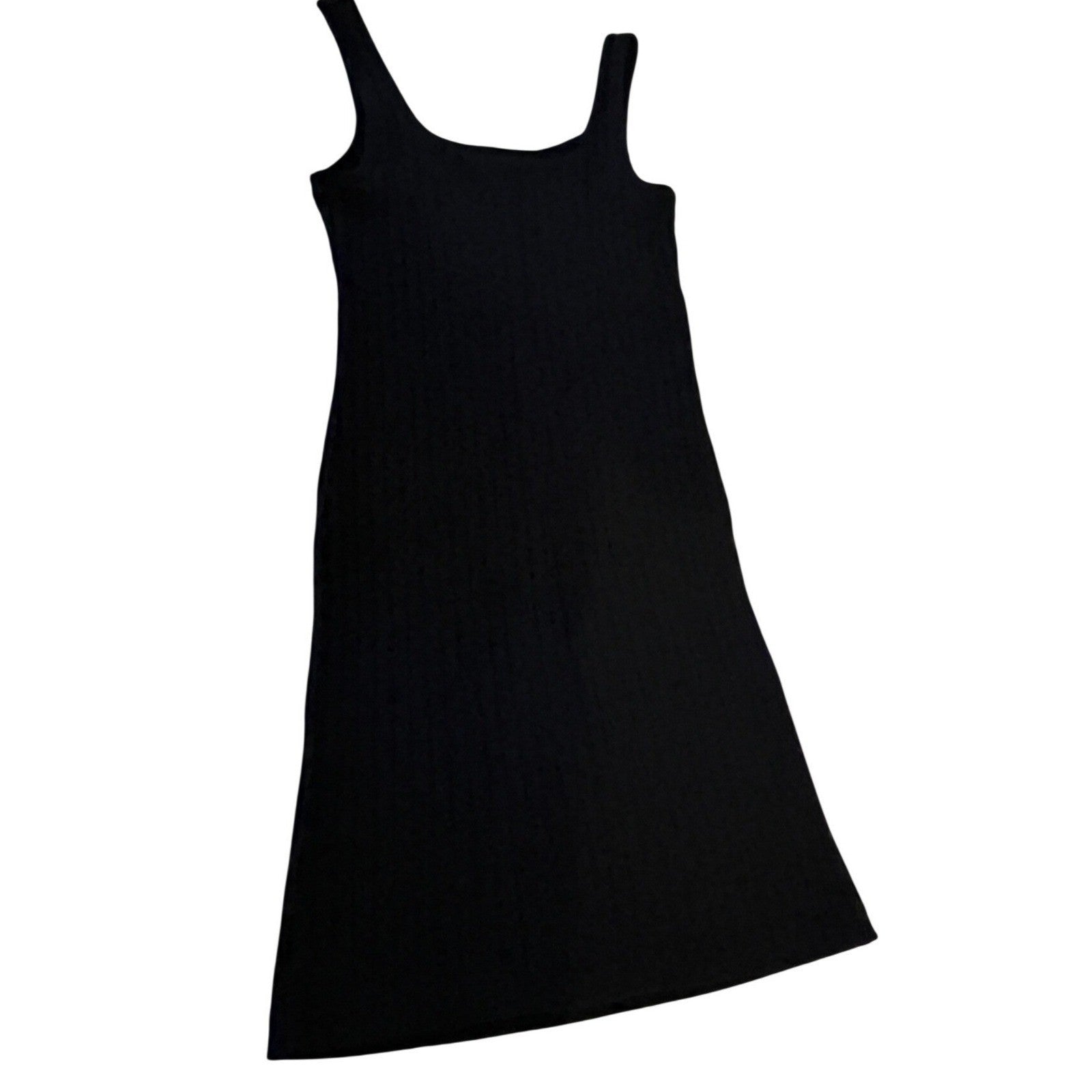 Old Navy -NWOT - Black Ribbed Tank Dress Spaghetti Strap Mini Size S