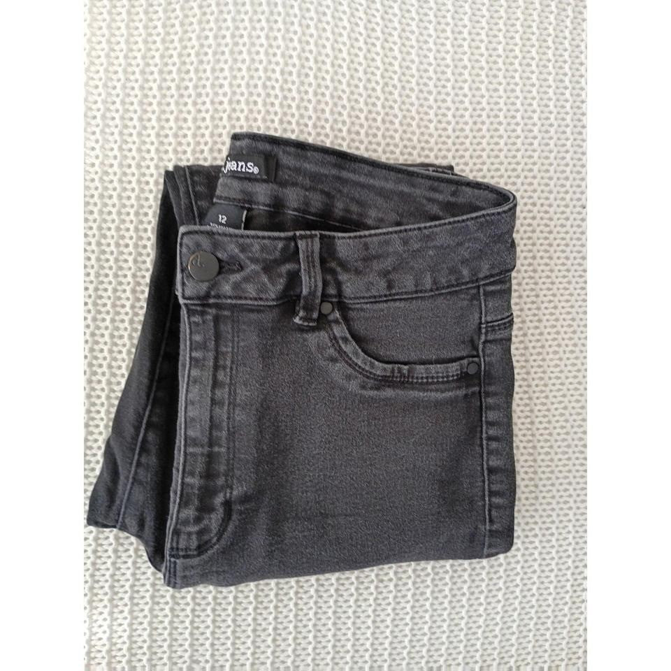 D. Jeans Faded Black High Rise Skinny Jeans Stretch Denim Slim Fit 27x27