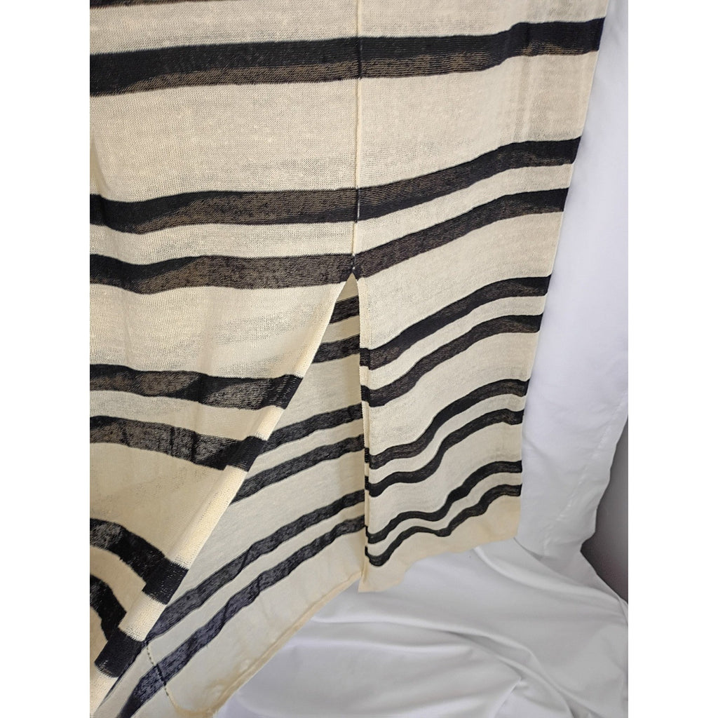 Zulu & Zephyr Striped Organic Linen Halter Maxi Dress Fits S NWOT $230 Coastal