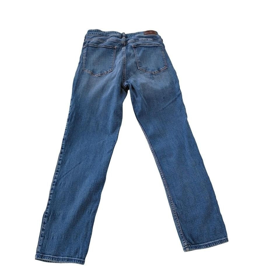 Hollister Curvy High Rise Slim Straight Jeans Blue Stretch Women 7R W28 / L 27