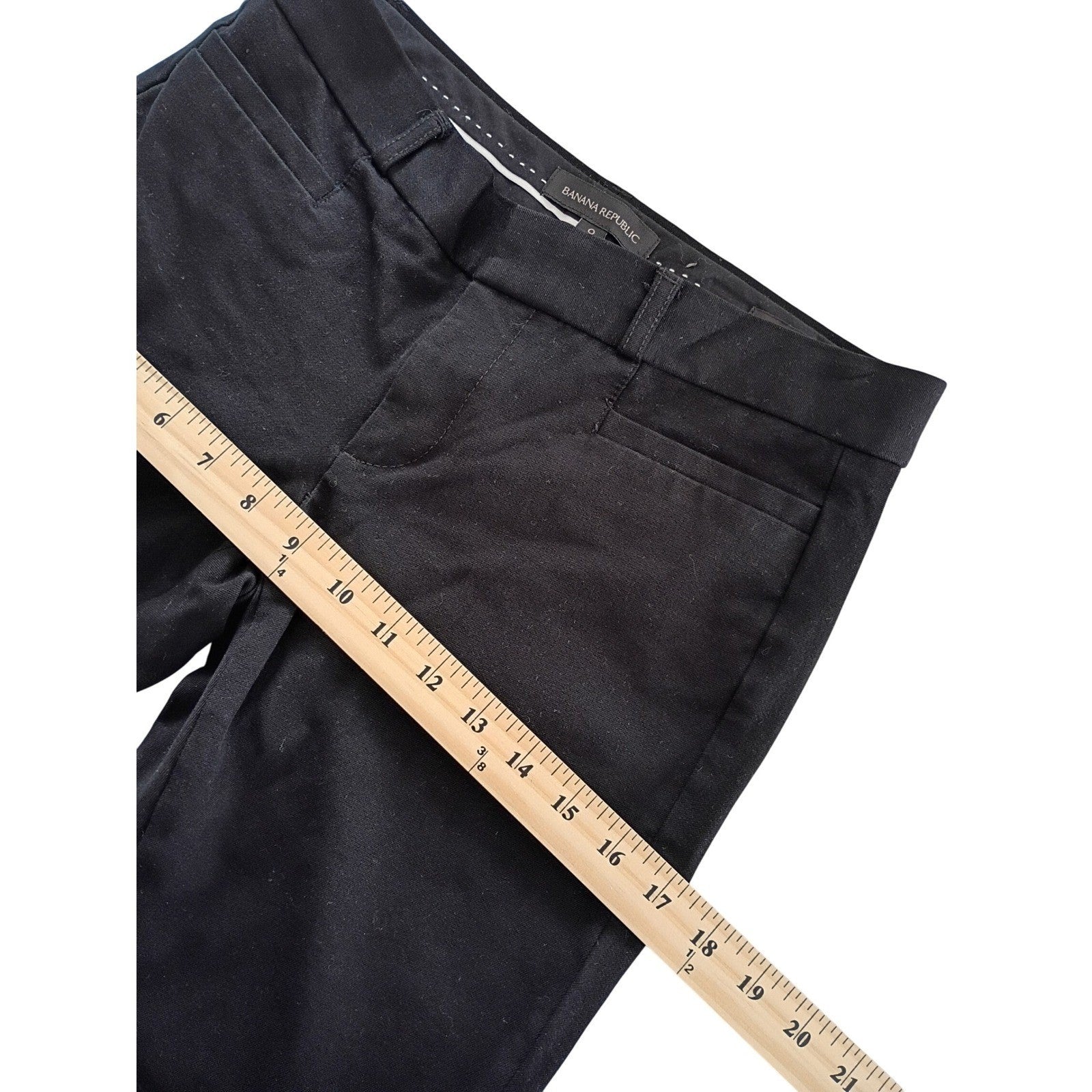 Banana Republic Sloan Black Pants Womens Fits 2 W26 Cotton Bld Tailored Career