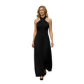 Que Fora Dem Dechets Black Halter Maxi Dress S Sleek Sophisticated Evening