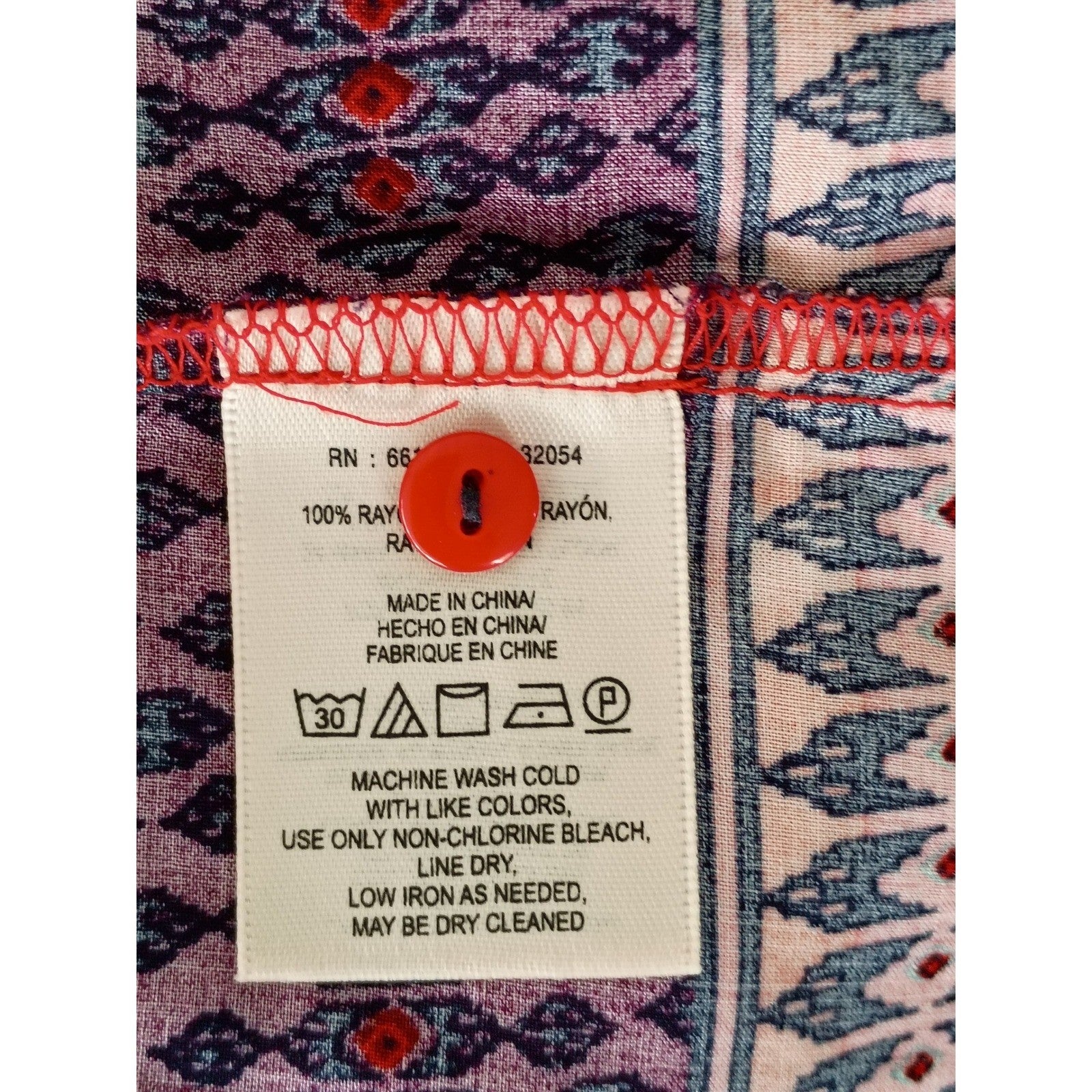 Maeve Anthropologie Boto Red Ikat Geometric Print Tunic Top Fits S Peasant $118