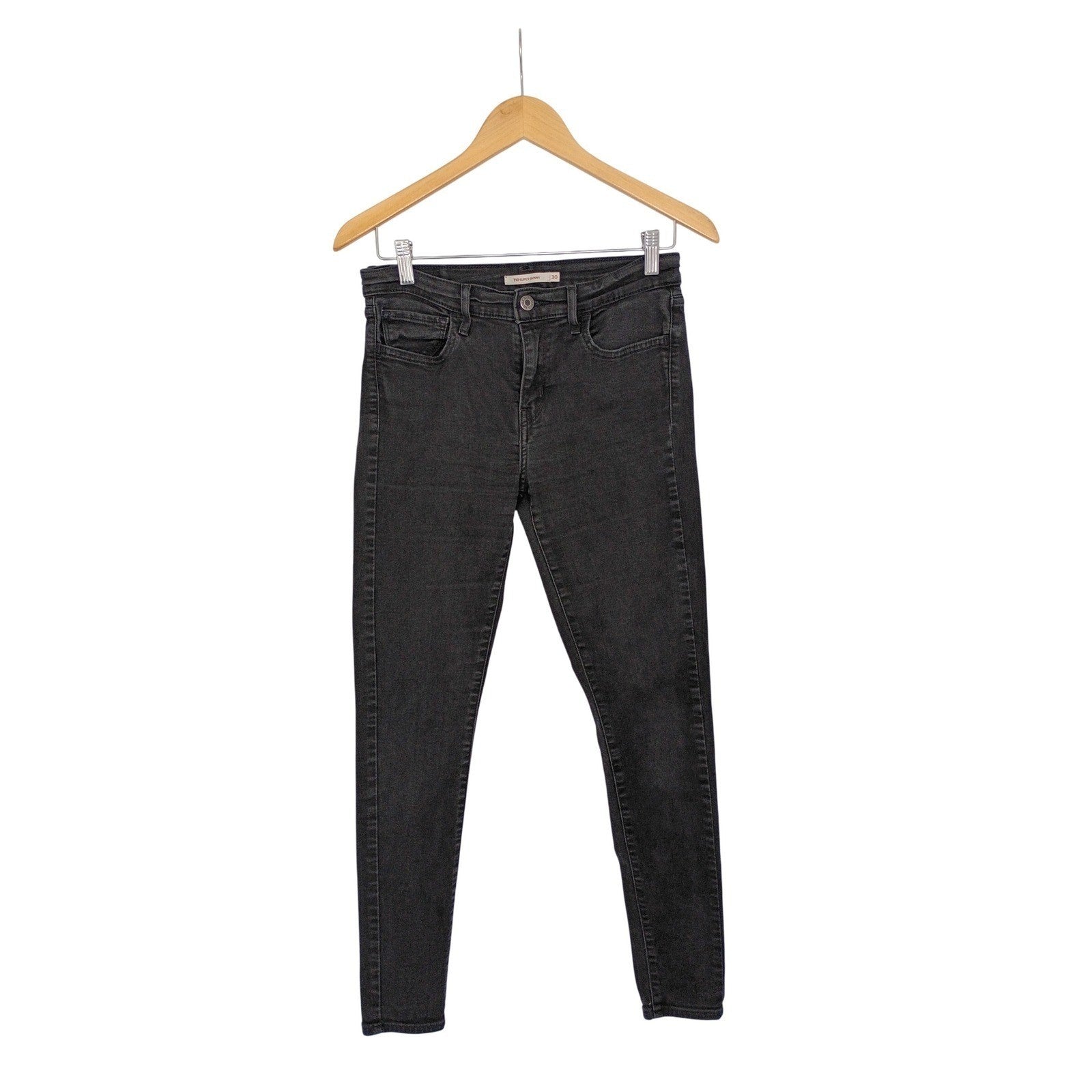 Levi Strauss 710 Super Skinny Black Jeans Women's Size 30