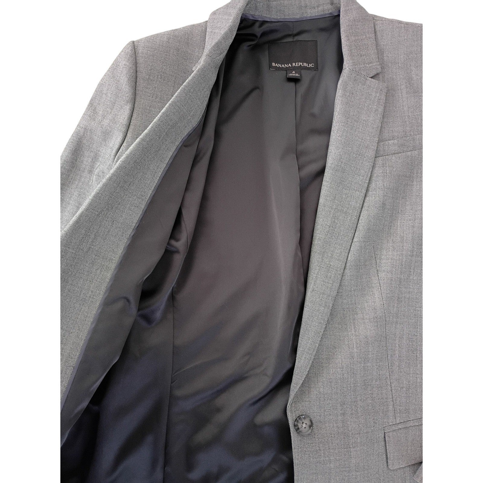 Banana Republic NWOT Grey Wool Blend Blazer Suit Jacket Women Size 4 Career