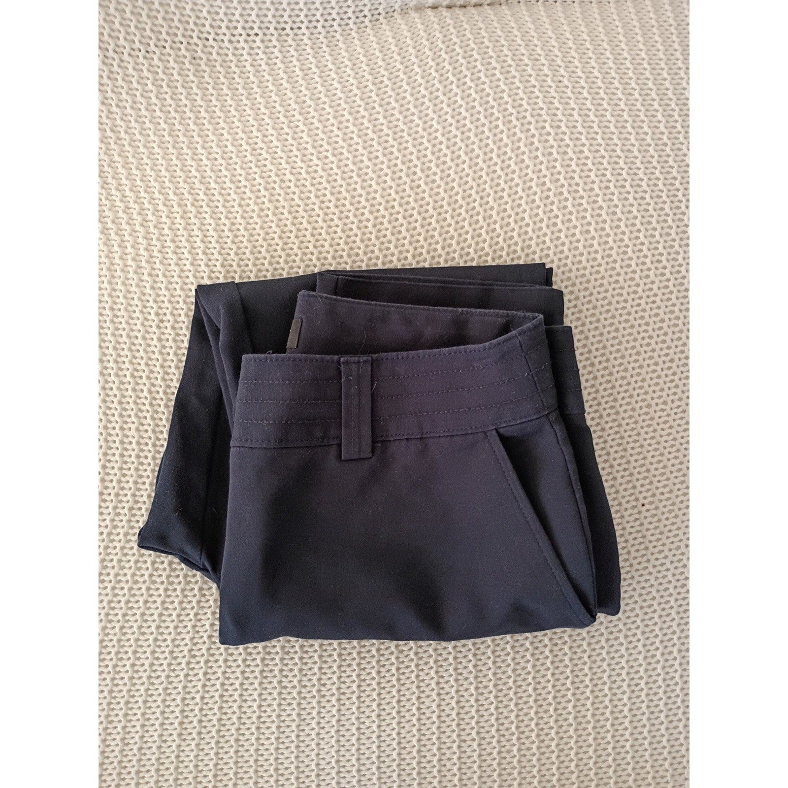 Jones New York Signature Dress Pants Navy Straight Stretch W28-29 NWOT