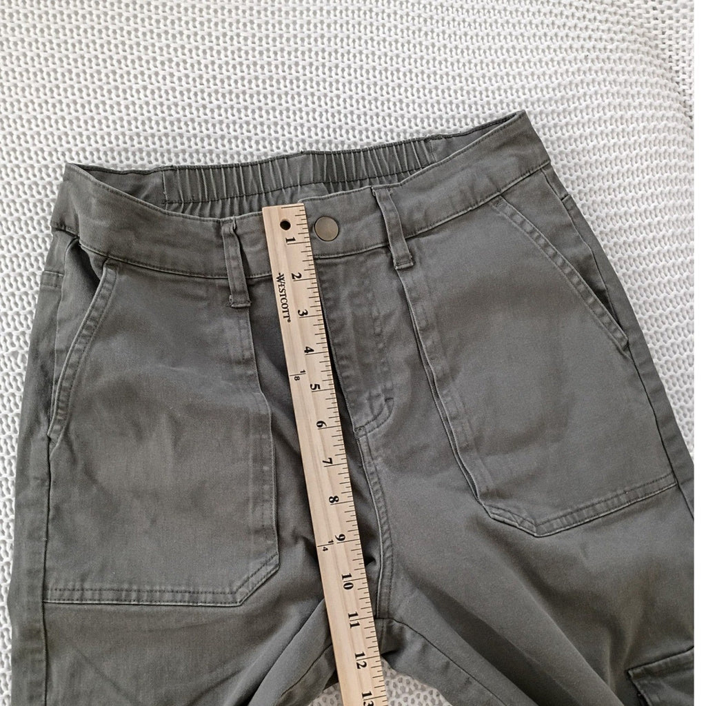 Wild Fable Y2K Olive Cargo Pants Wide Leg High Rise Stretch Twill Small NWOT