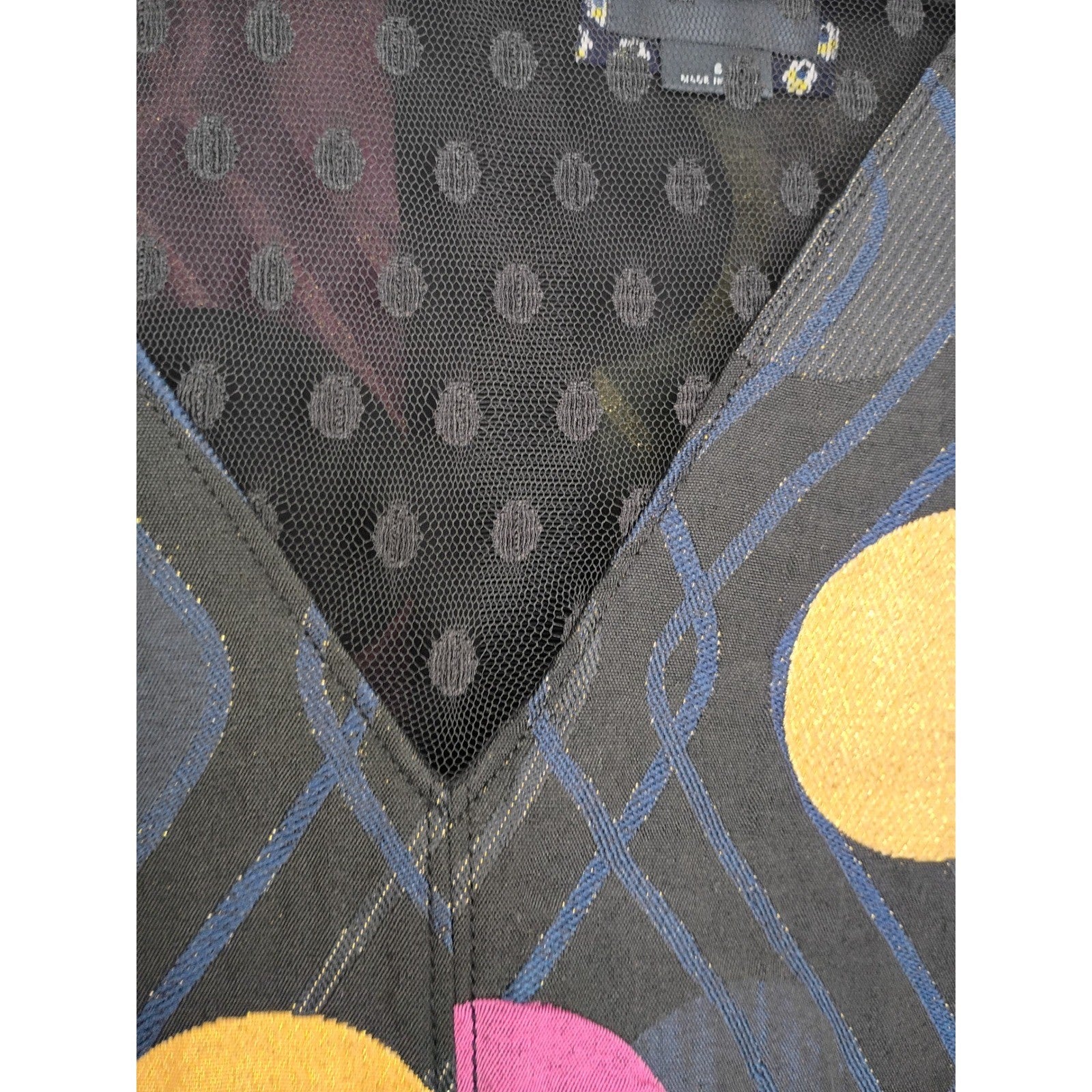 Maeve Anthropologie Vibrant Mod Dot Print Dress Sleeveless A-Line S Retro