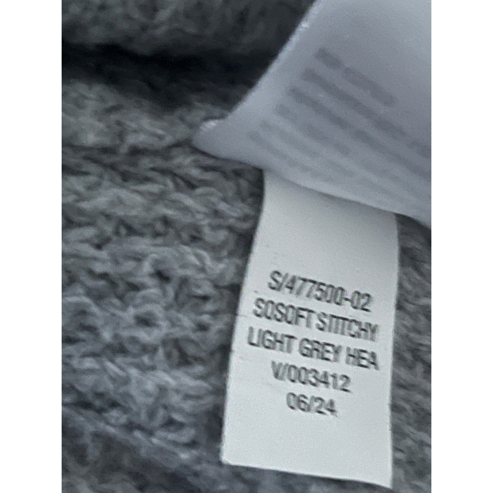 Old Navy Light Grey Cotton Heather Waffle Knit Crewneck Sweater Soft Size S/M