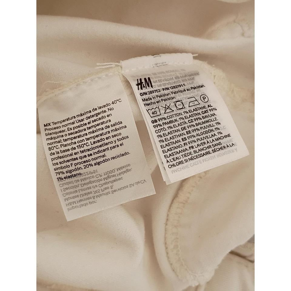H&M Divided White Bootcut Jeans Women's 26 Cotton Stretch Casual Denim