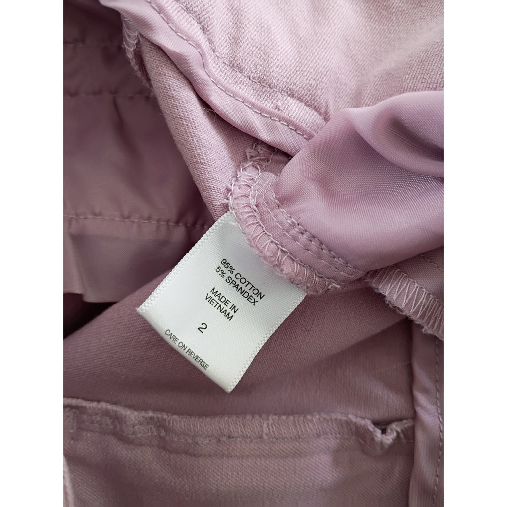 New York Company Stretch Pink Cropped Career Pants Womens Size 2