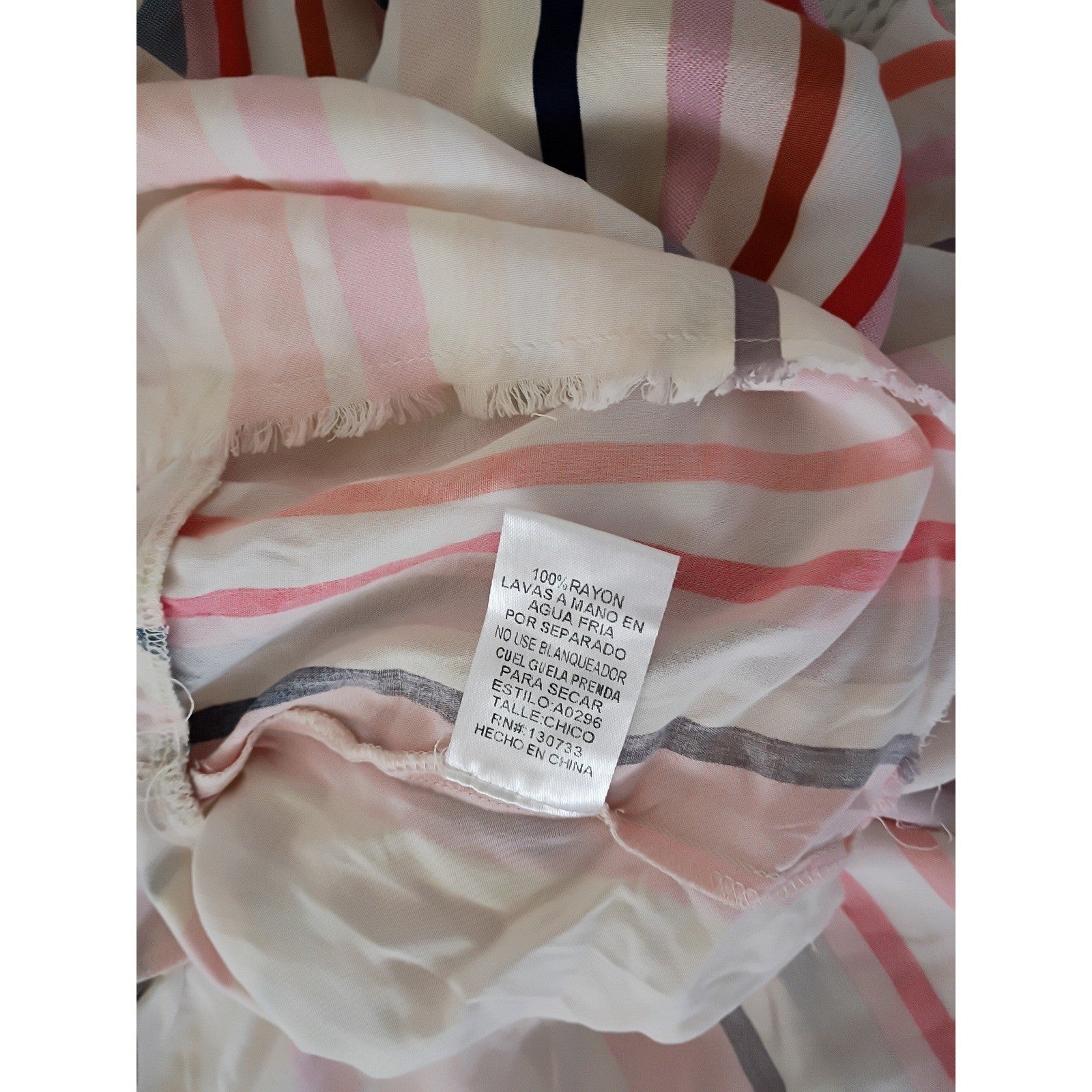 Umgee USA NWOT Pink Blue Striped High-Low Ruffle Midi Skirt Smocked Boho S NWOT