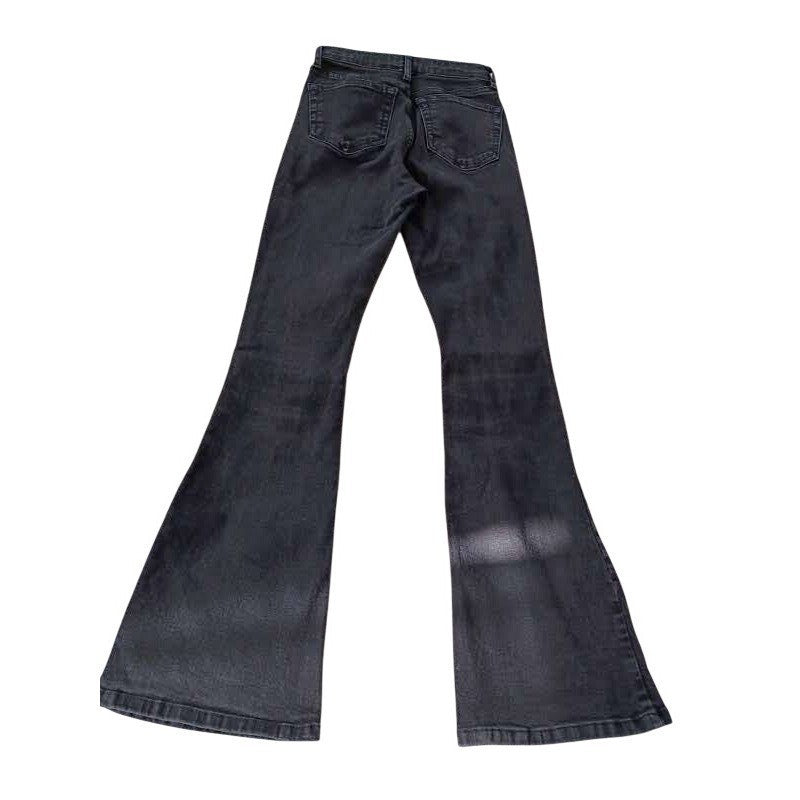 Topshop Jamie Bootcut Jeans Washed Black High Rise Denim 26x30 NWOT