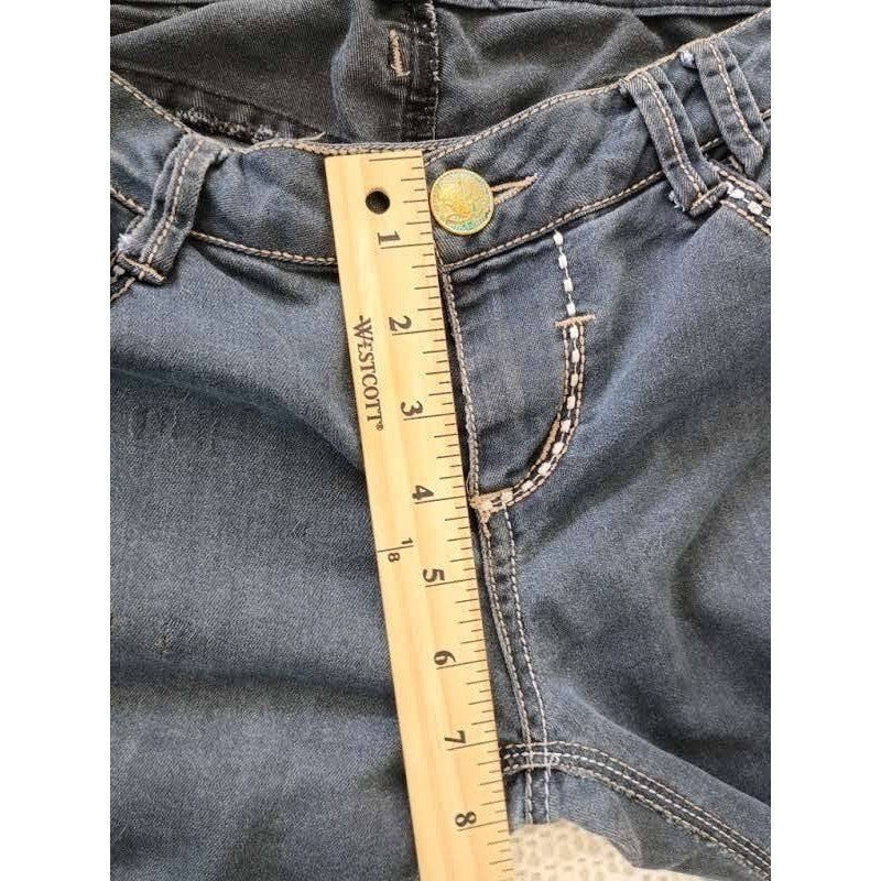 VTG Kouture Kimora Lee Simmons Y2K McBling Embroidered Jeans Dark W28x29 Low Ris