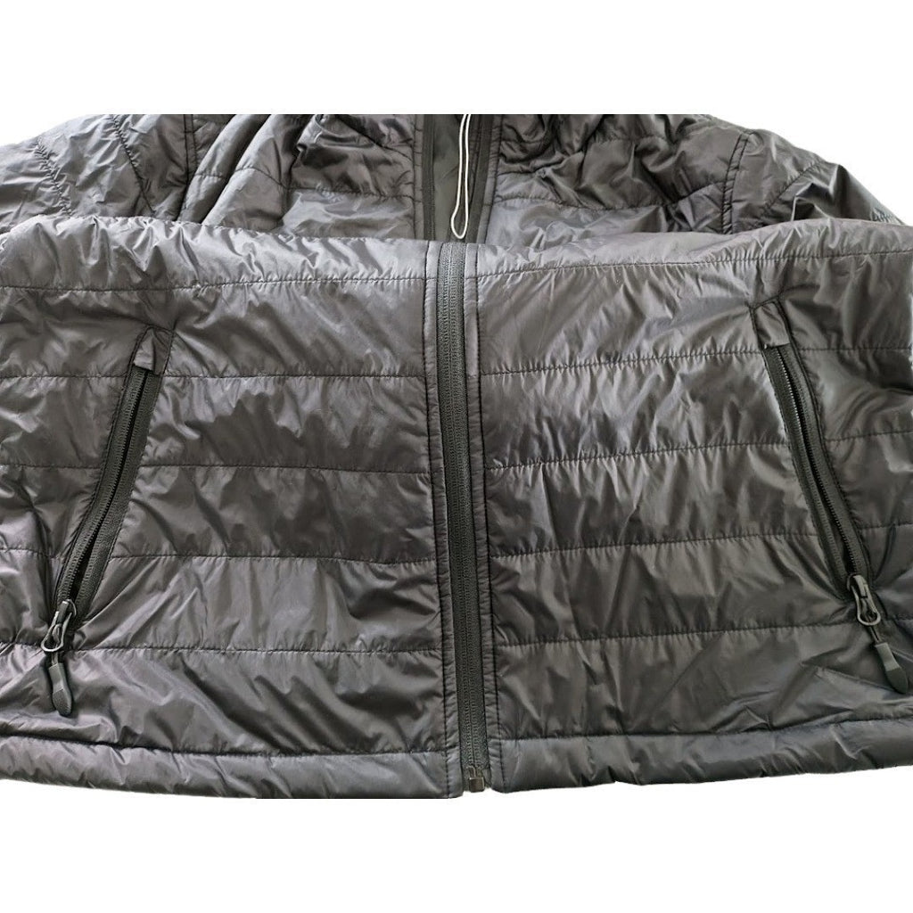 SMES Black Puffer Jacket Lightweight Full Zip Quilted Year Round Gorpcore Pack