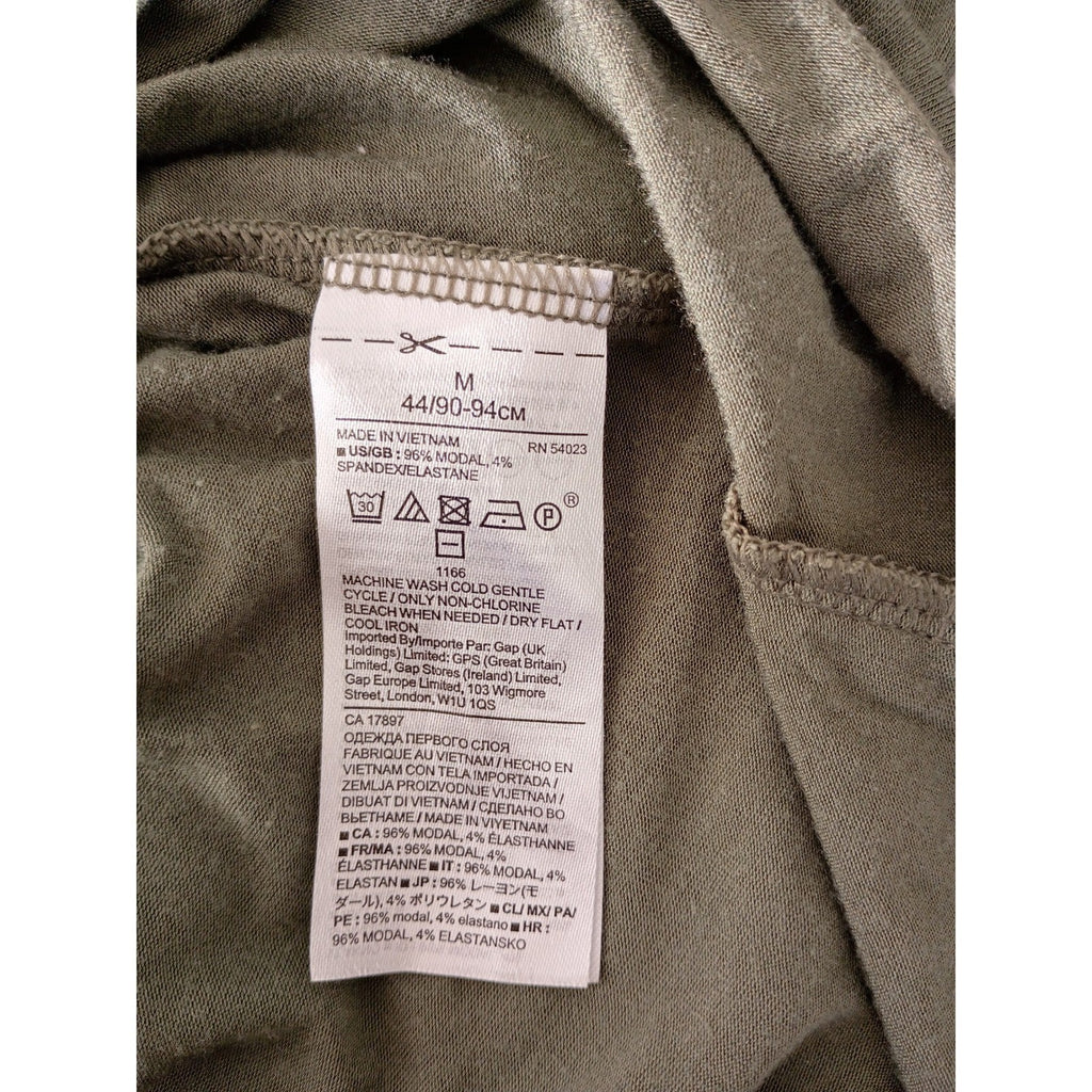 Banana Republic Olive Green Long Sleeve Crew Neck Modal Blend Top Size M