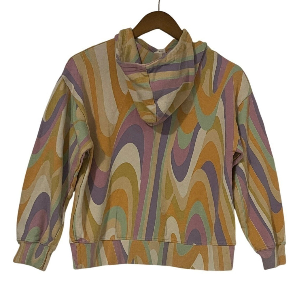 ZARA Retro -100% Cotton Swirl Print Hoodie Sweatshirt  Multi Color Size Medium