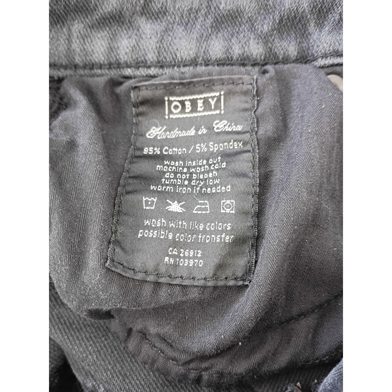 Obey Propaganda Skinny Jeggings Charcoal Grey Dark Wash Denim Women Size 28x30