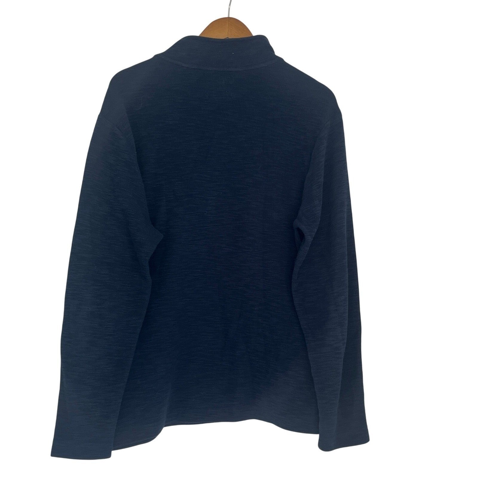 Goodfellow & Co Cotton Quarter Zip Pullover Sweater Navy Blue Size M Versatile