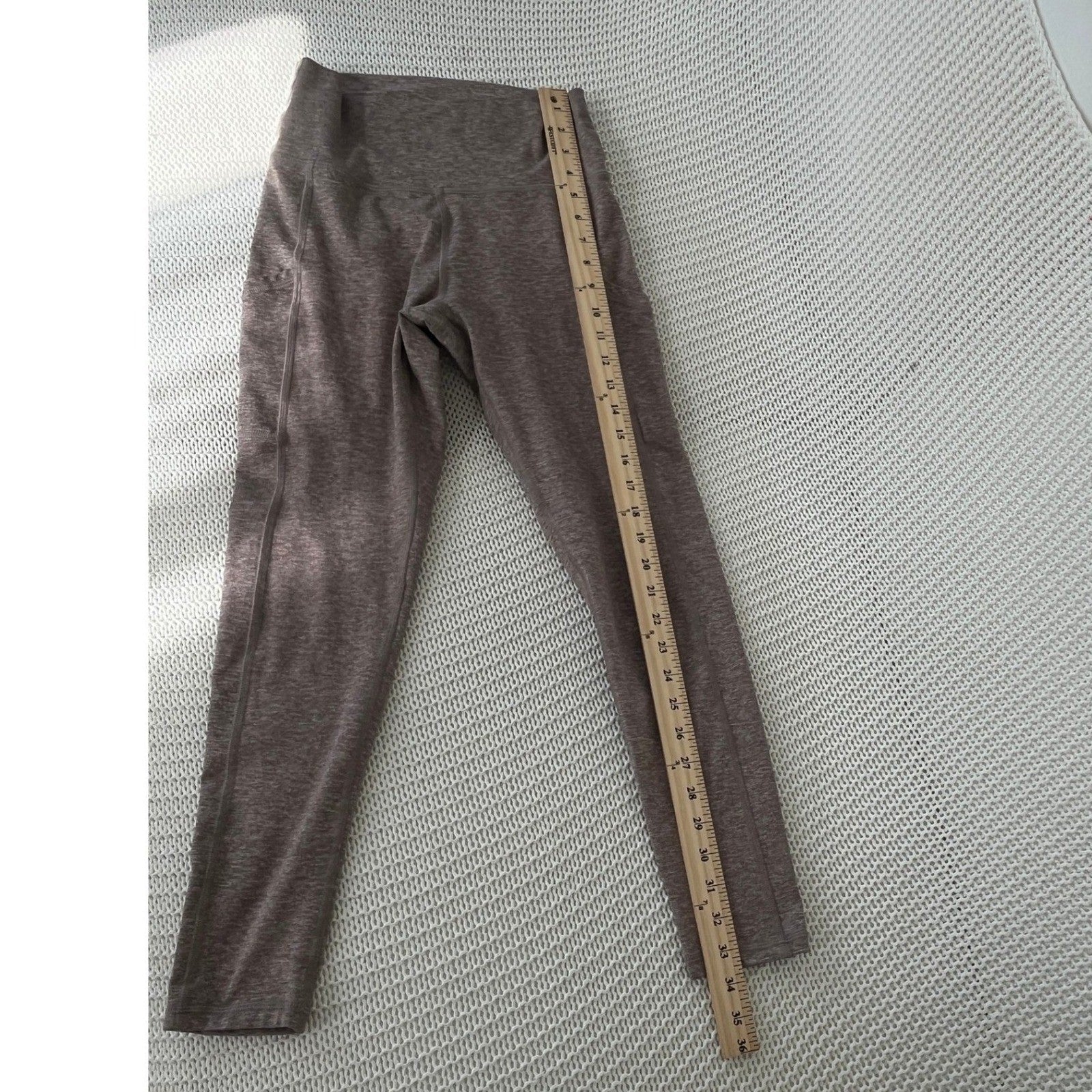 Aerie Chill Play Move High Waisted Space Dye Leggings Heathered Brown M NWOT