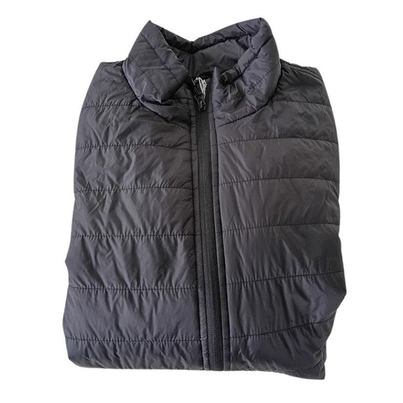 SMES Black Puffer Jacket Lightweight Full Zip Quilted Year Round Gorpcore Pack
