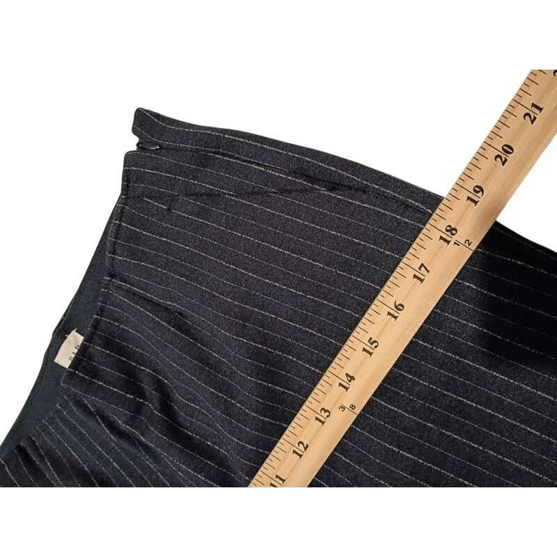 GAP Ponte Crop Flare Pants Black White Pinstripe Size 10
