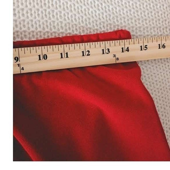 YR SIGNATURE Red Sweatpants Logo Print Elastic Waist Casual Bottoms SMALL