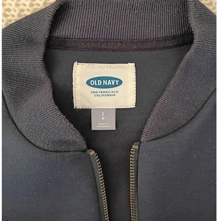 Old Navy Navy Blue Bomber Jacket Full Zip Lightweight Casual Everyday S