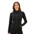 Madewell Black Zip Up Jacket Wool Alpaca Blend  Mock Neck Long Slve Thumbholes M