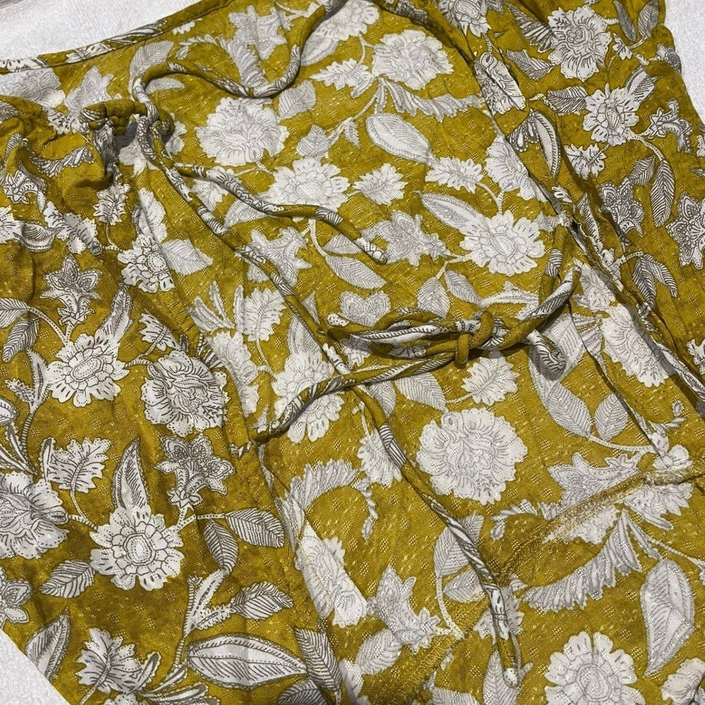 Amuse Society Floral Midi Dress Green Short Slve Boho Cottagecore Summer S