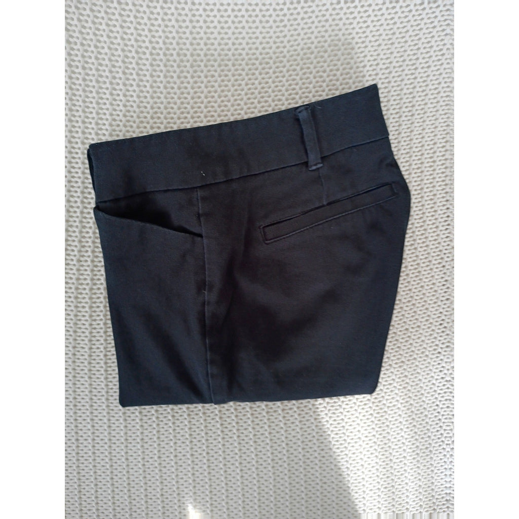 New York & Company Black Ankle Pants Slim Fit Career Trousers Stretch 0 Waist 26