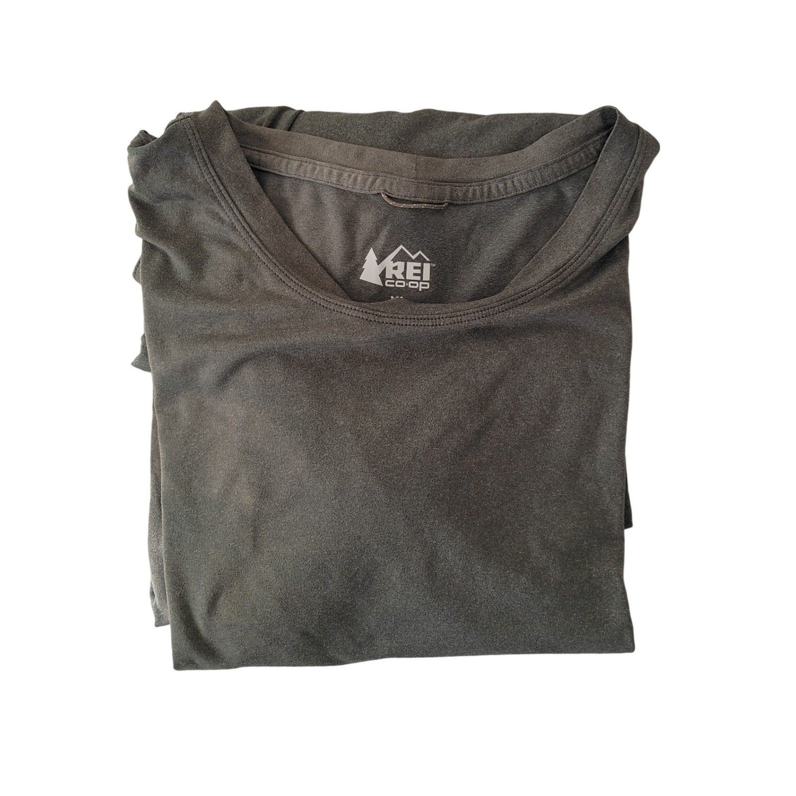 REI Co-op Mens Long Sleeve T-Shirt Gray XL Polyester Spandex Outdoor Adventure