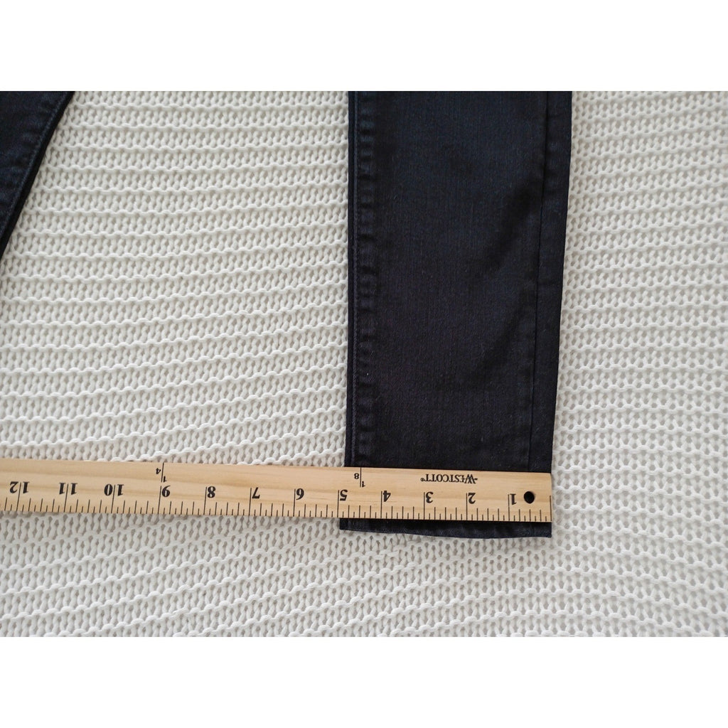 LEVI'S 721 High Rise Skinny Black Jeans 27x29 NWOT Distressed Cotton Viscose