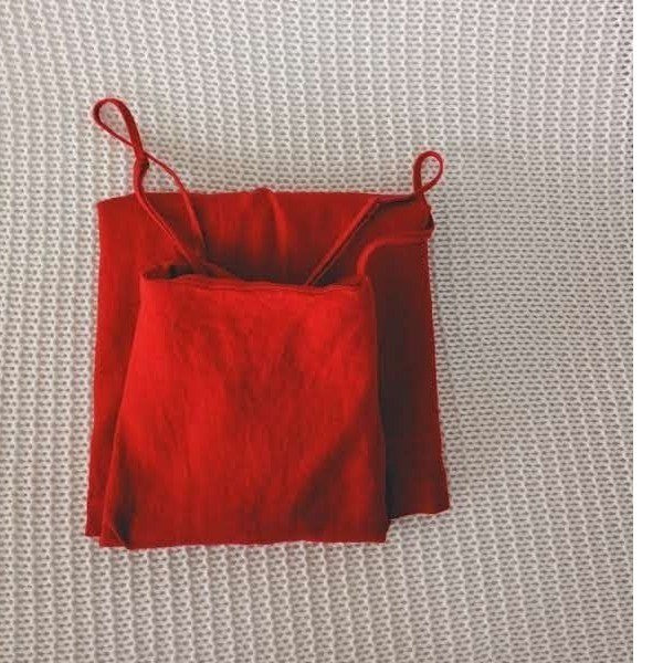 GAP Red Linen Blend Slip Dress Square Neck Mini Adjustable Straps Coastal Chic