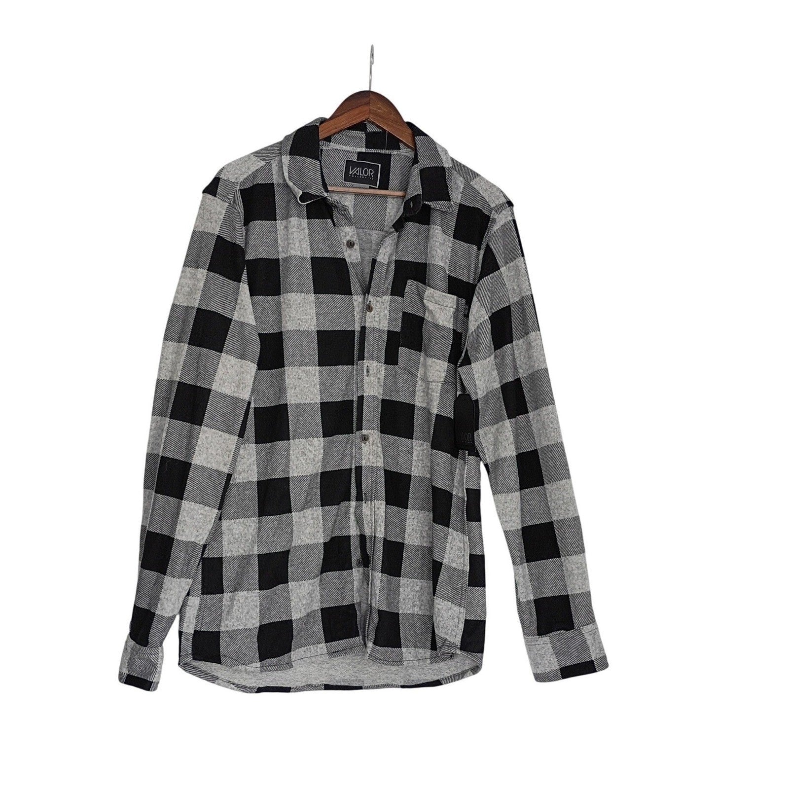 Valor Collective NWT Battle Creek Buffalo Plaid Flannel Shirt Long Slv Button L