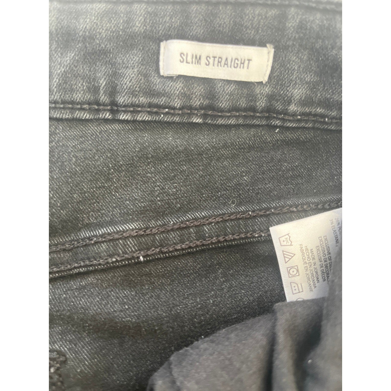 William Rast Slim Straight Black Wash Denim 27x29 NWOT Heritage Premium Jeans