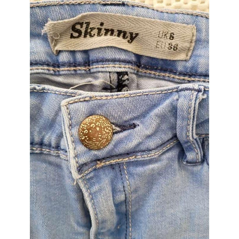 New Look Skinny Jeans Light Wash Blue Denim UK 8 EU 36 US 4 32L