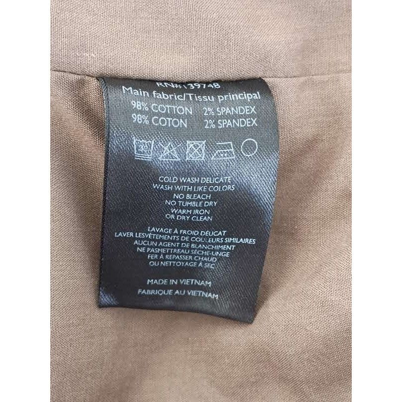 SLATE & STONE 98% Cotton Bomber Jacket Brown Full Zip Minimal Casual