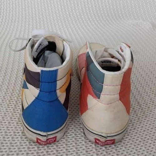 Vans Sk8-Hi MoMA Museum of Modern Art Multi Color Sneakers Women's 7 NWOT $90