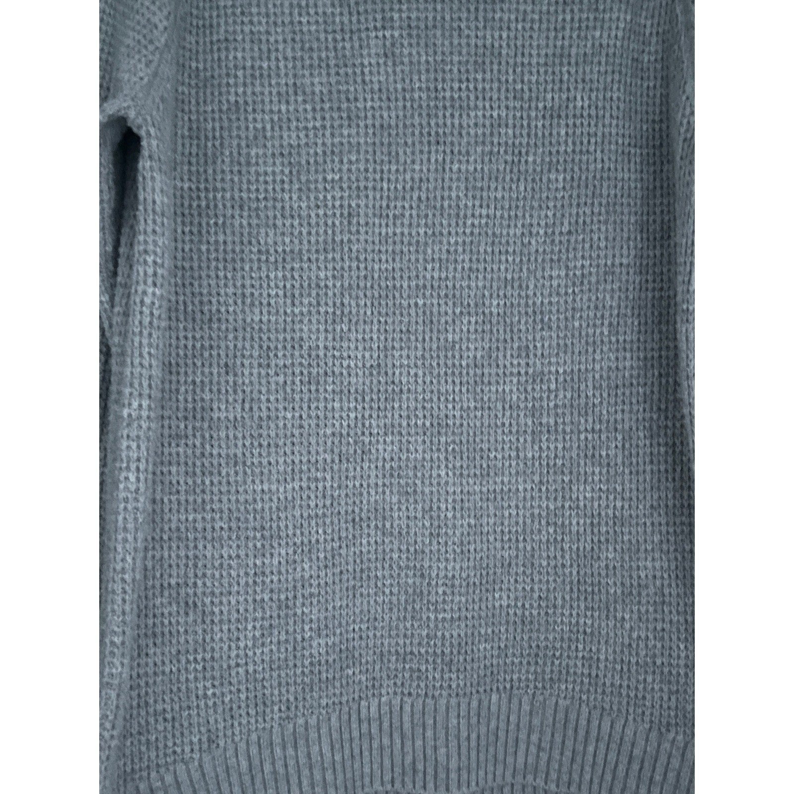 Old Navy Light Grey Cotton Heather Waffle Knit Crewneck Sweater Soft Size S/M