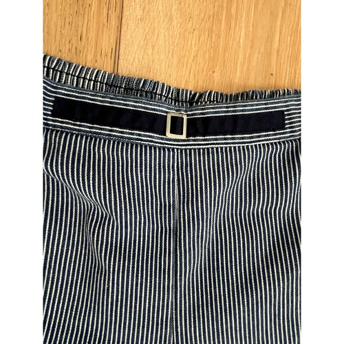 Alfred Dunner Navy White Striped Pull On Pants Straight Leg 14 W32x24