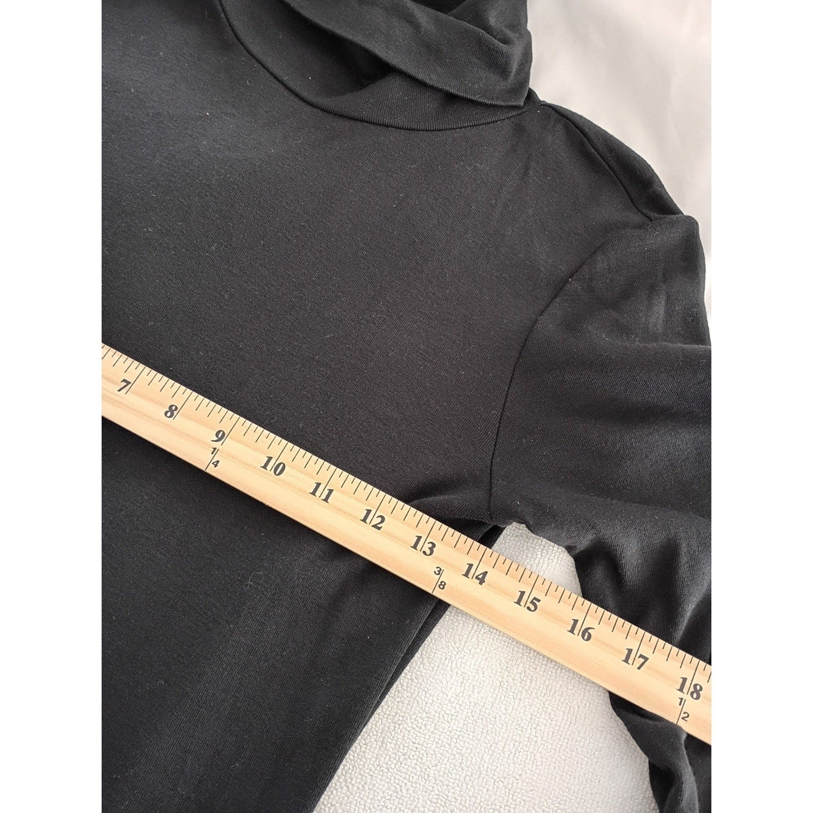 GAP Black Ribbed Turtleneck 3/4 Sleeve Top Women's Medium Cotton Modal