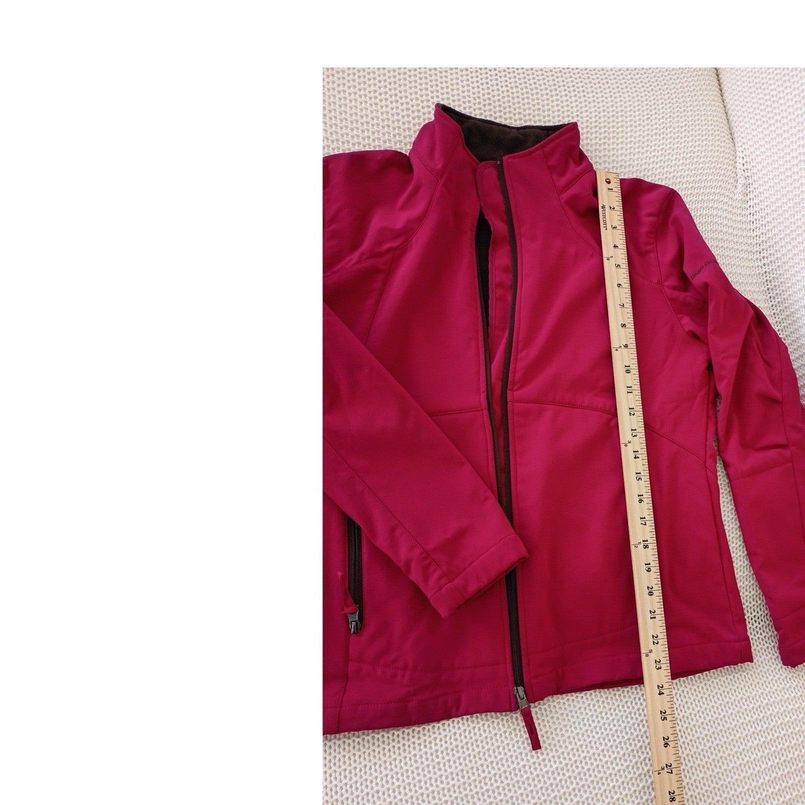 Free Country Womens Softshell Jacket Magenta Pink Fleece Lined Size M RN 82608
