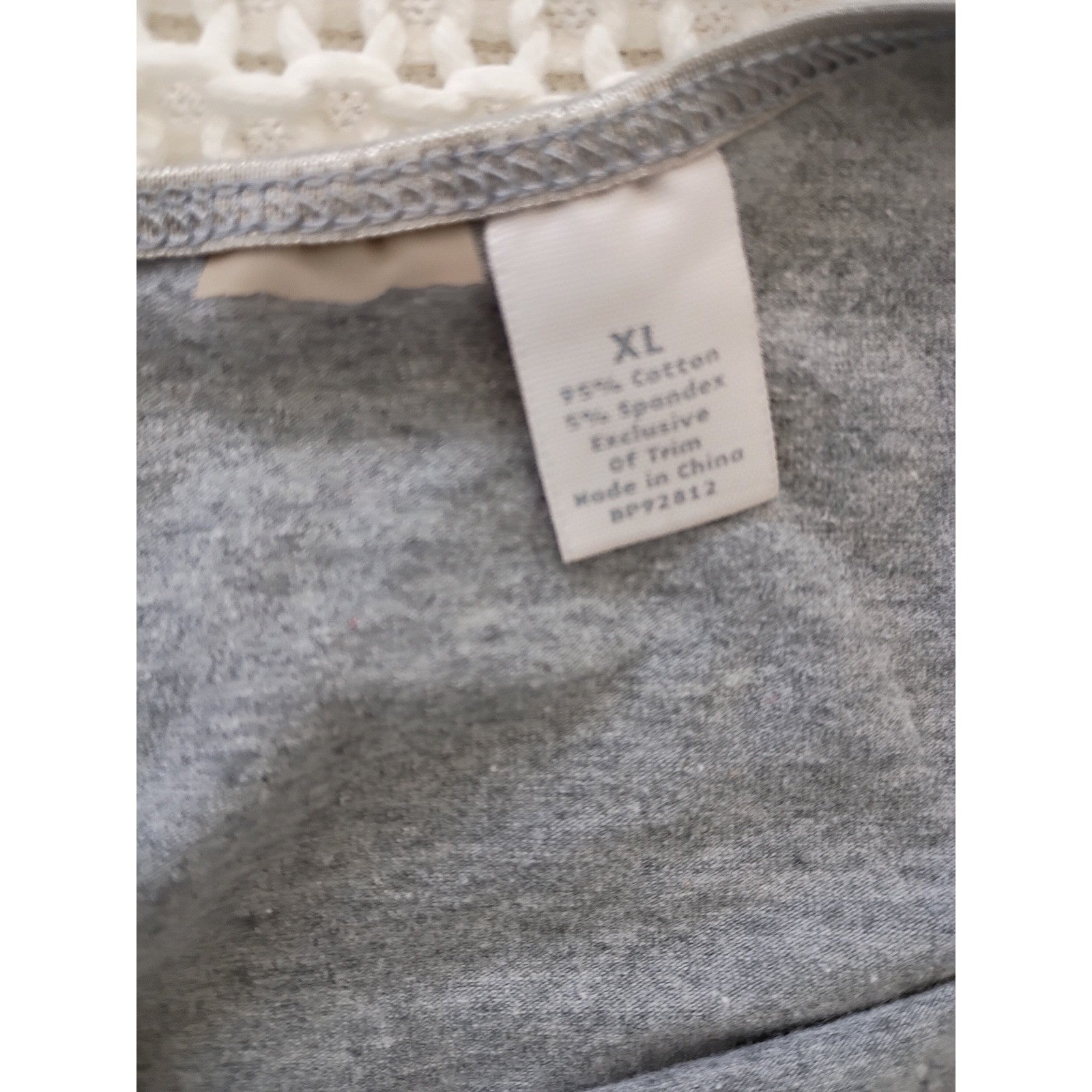 GAP Bundle White Ribbed Open Back Tie Top & Grey Camisole Cami Set S Capsule