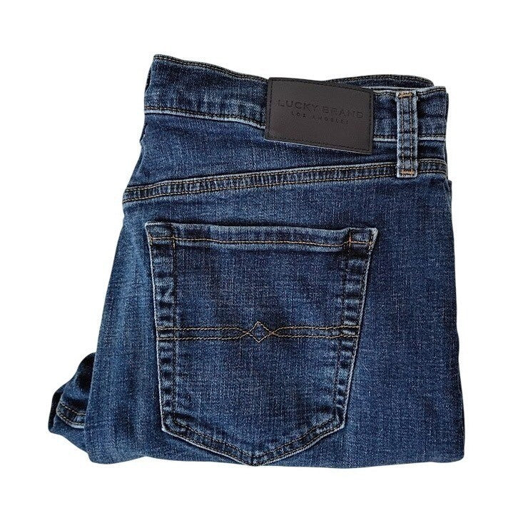 LUCKY BRAND 223 Straight Leg Jeans 34x32 Dark Wash Denim Boho